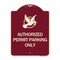 Signmission Authorized Church Parking W/ Graphic Heavy-Gauge Aluminum Sign, 24" x 18", BU-1824-24331 A-DES-BU-1824-24331 - alternate 1